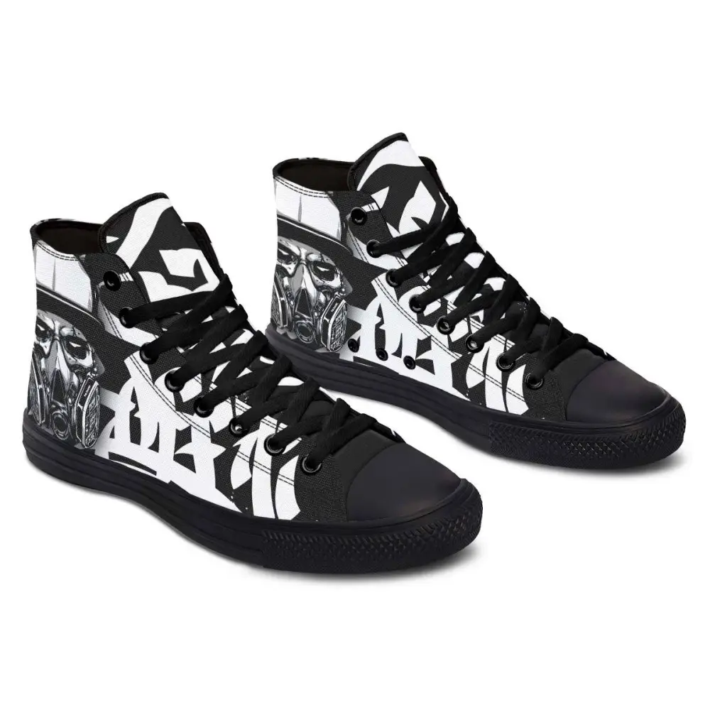 Printed Couple High Top Canvas Shoes