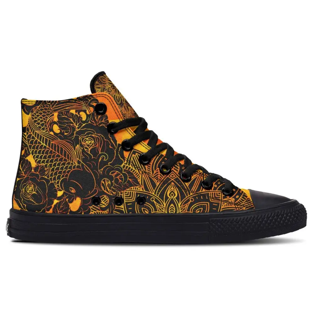 Printed Couple High-top Canvas Shoes