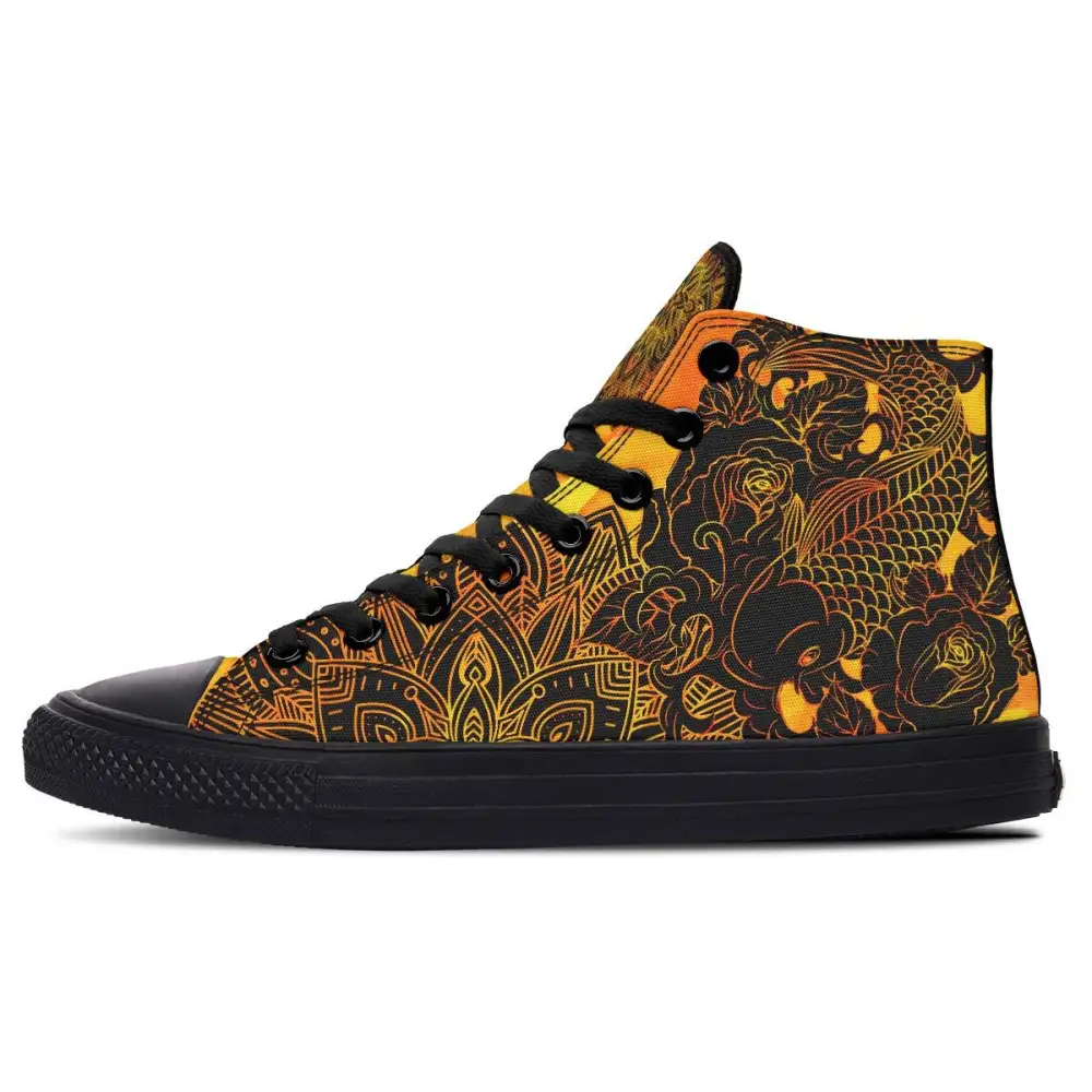 Printed Couple High-top Canvas Shoes