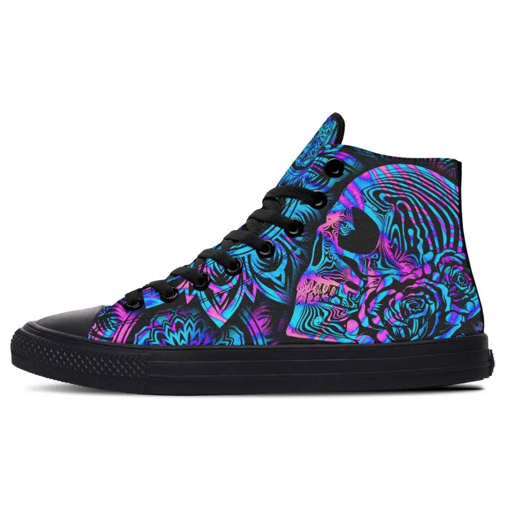 Printed Couple High-top Canvas Shoes