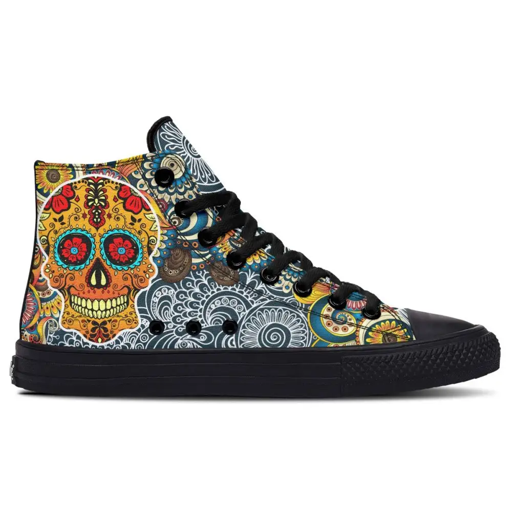 Printed Couple High-top Canvas Shoes