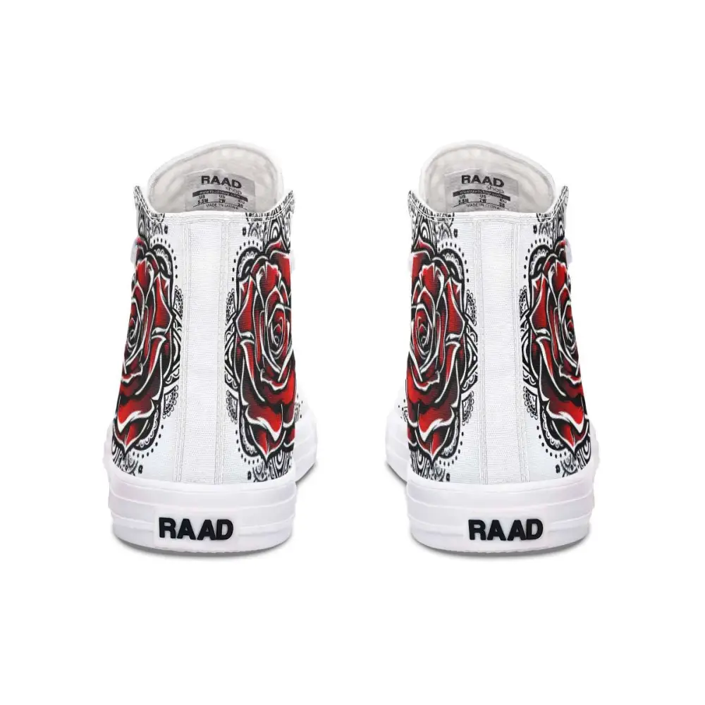 Printed Couple High Top Canvas Shoes