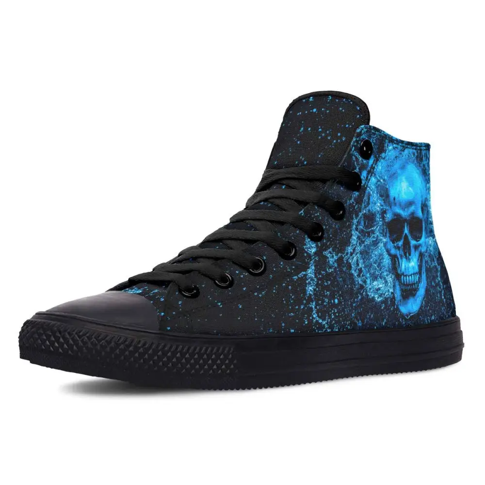 Printed Couple High Top Canvas Shoes