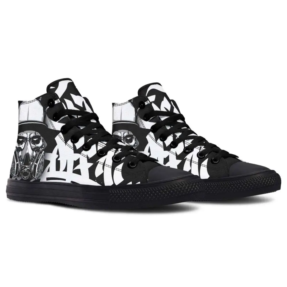 Printed Couple High Top Canvas Shoes
