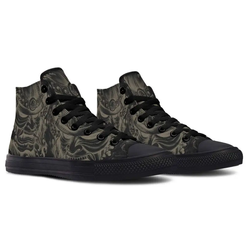 Printed Couple High Top Canvas Shoes
