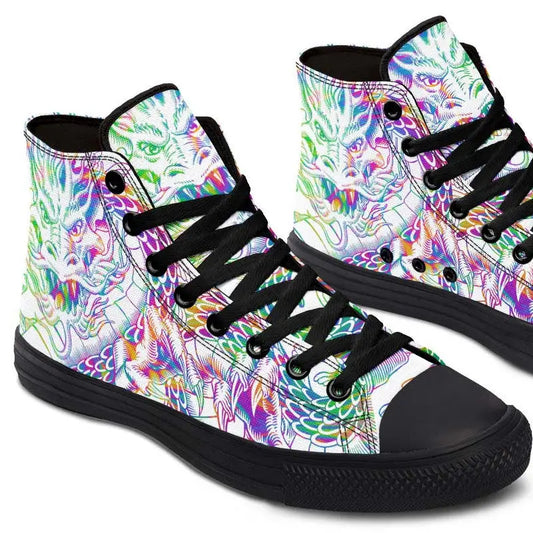 Printed Couple High-top Canvas Shoes