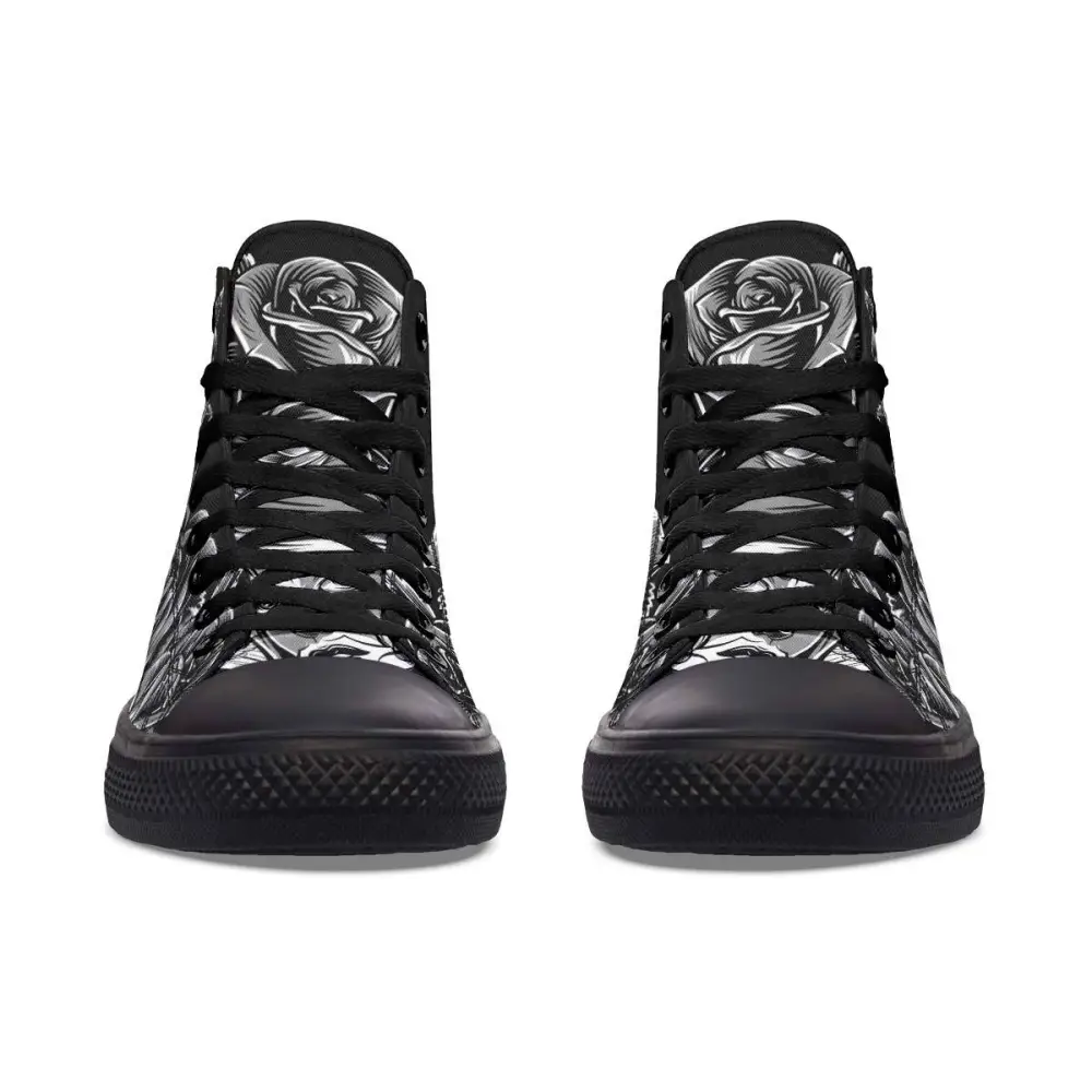 Printed Couple High-top Canvas Shoes