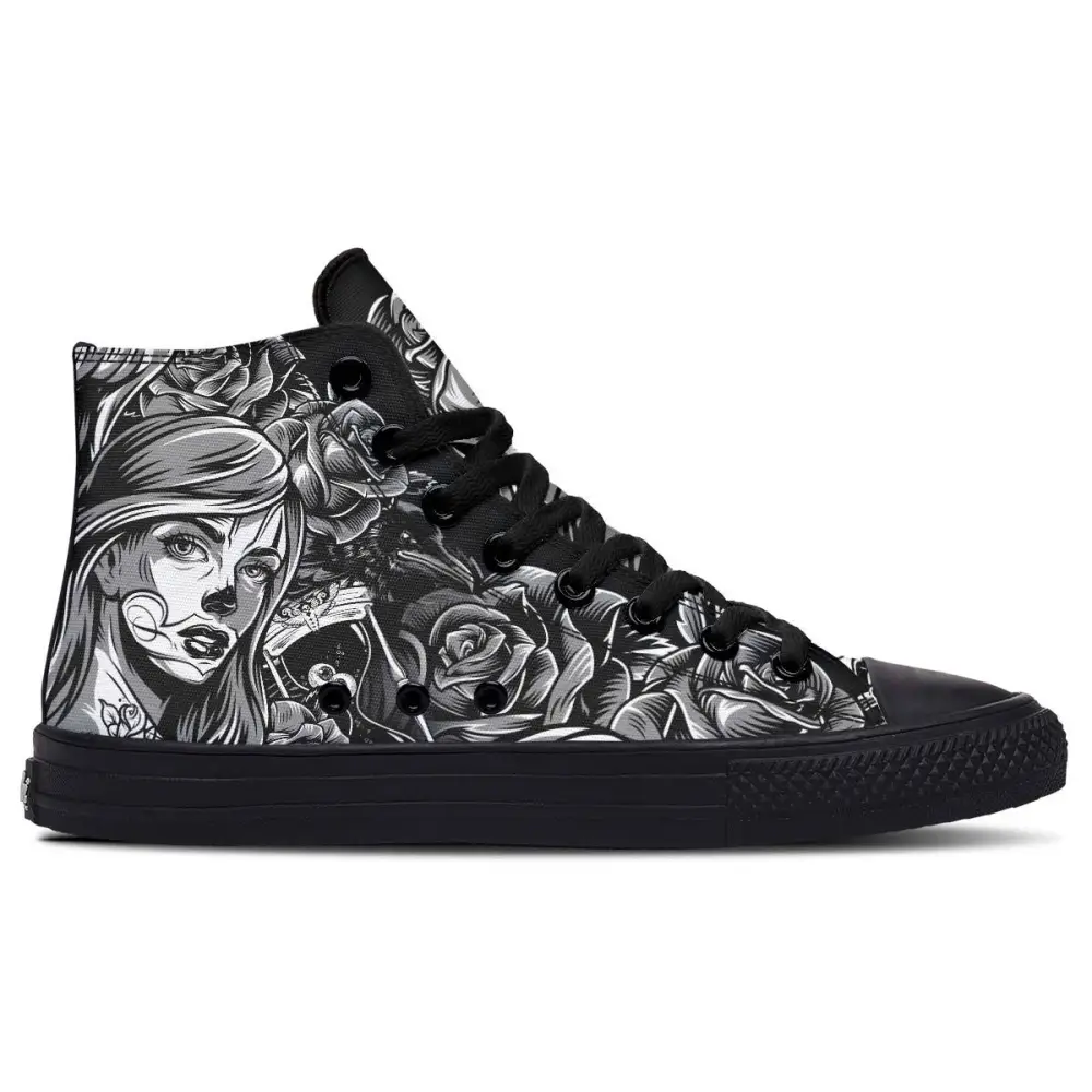 Printed Couple High-top Canvas Shoes