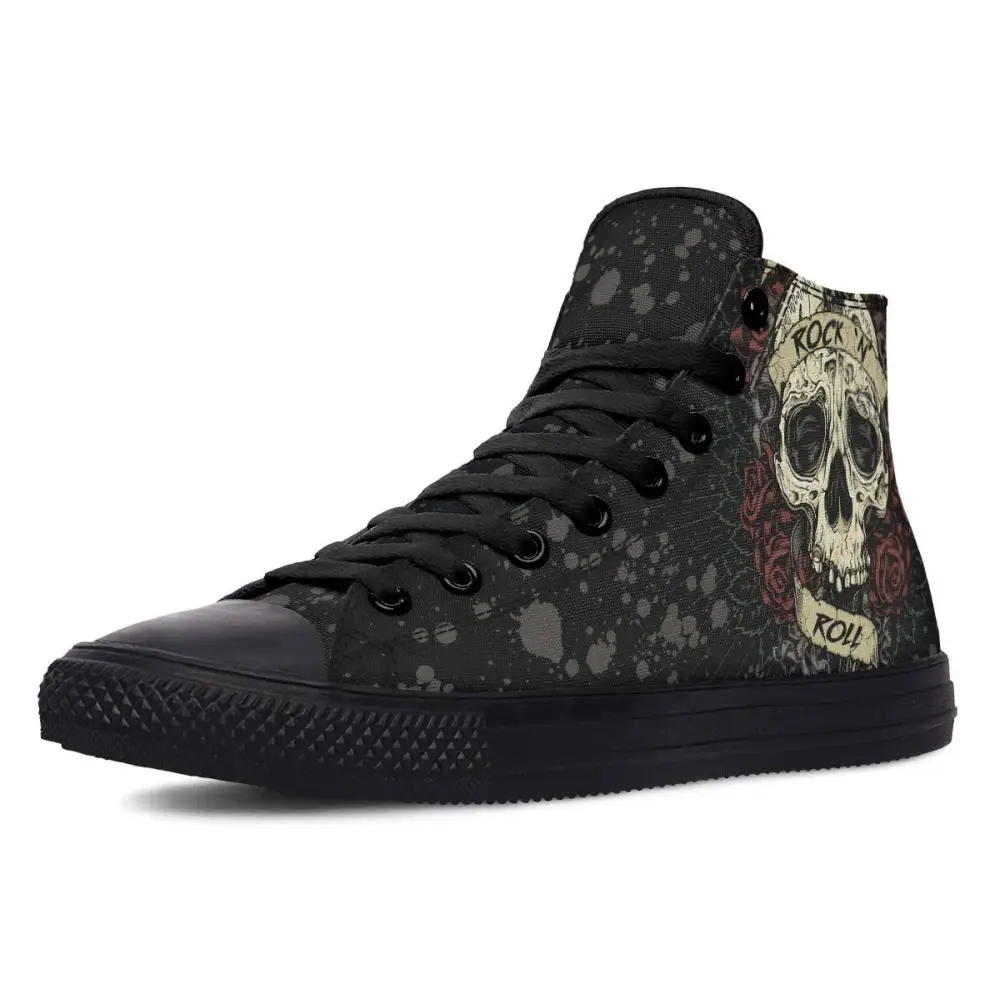 Printed Couple High-top Canvas Shoes