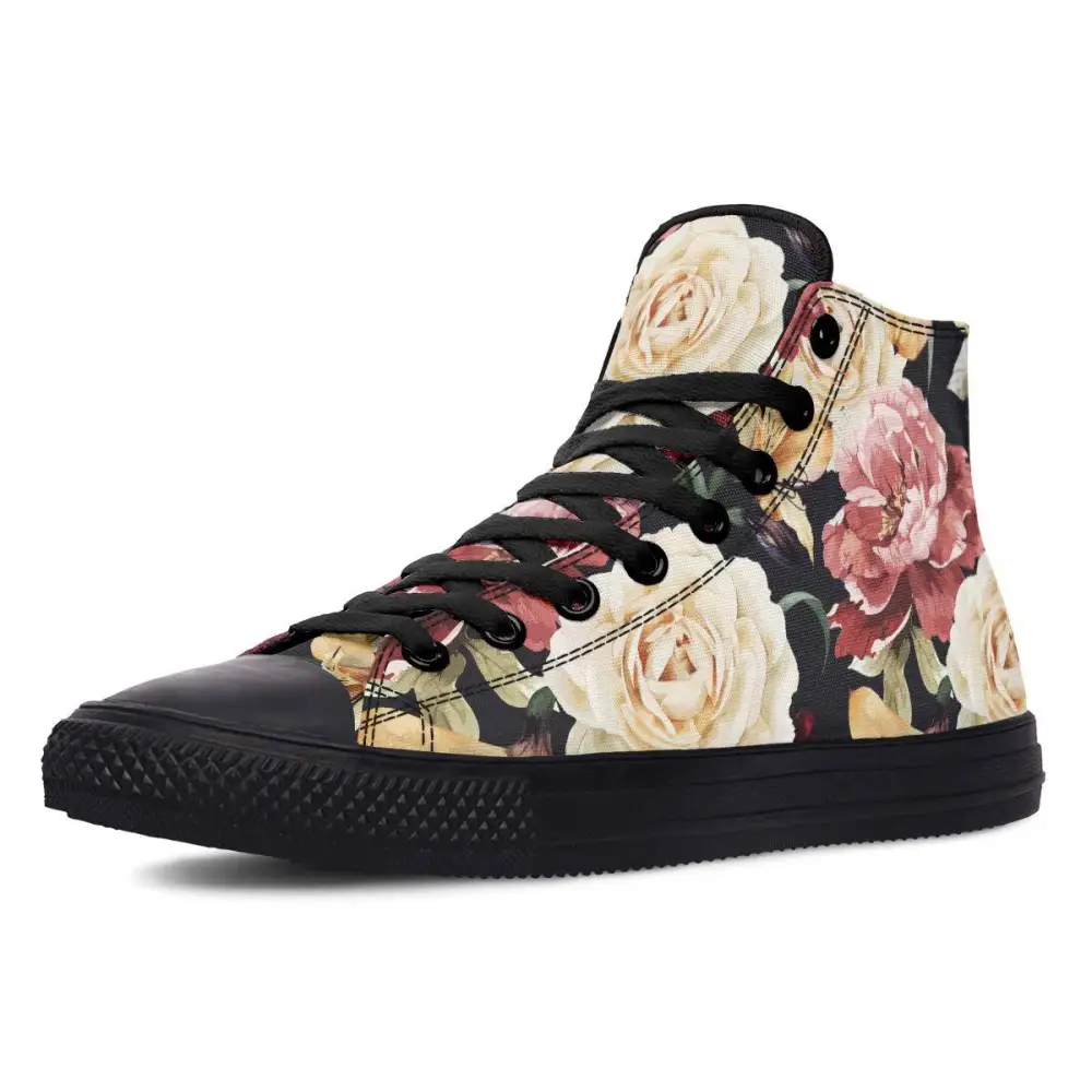 Printed Couple High-top Canvas Shoes
