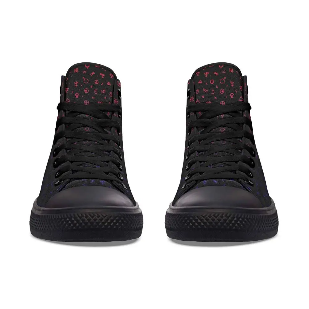 Printed Couple High Top Canvas Shoes