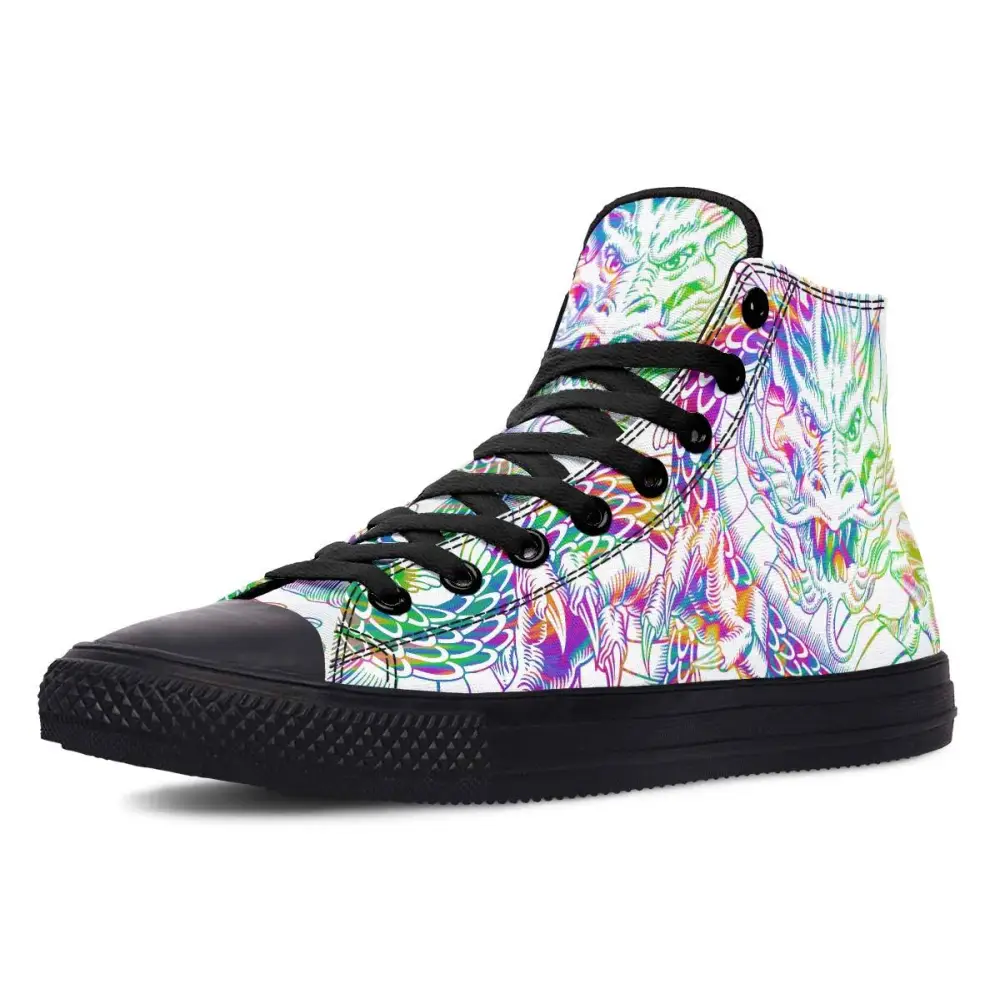 Printed Couple High-top Canvas Shoes