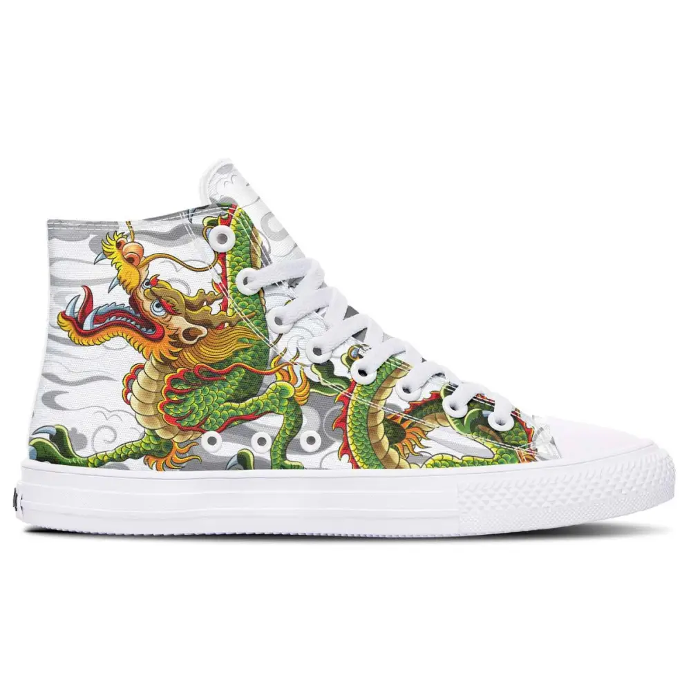 Printed Couple High Top Canvas Shoes