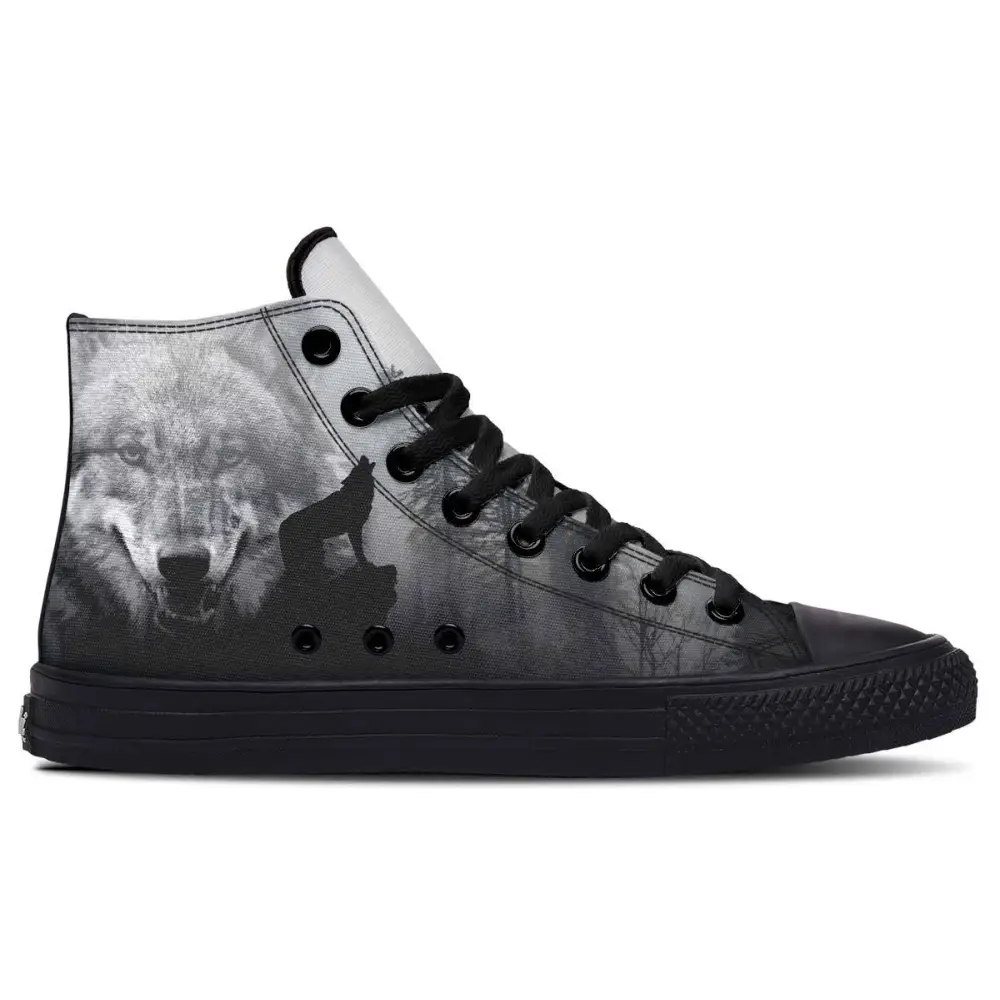 Printed Couple High-top Canvas Shoes