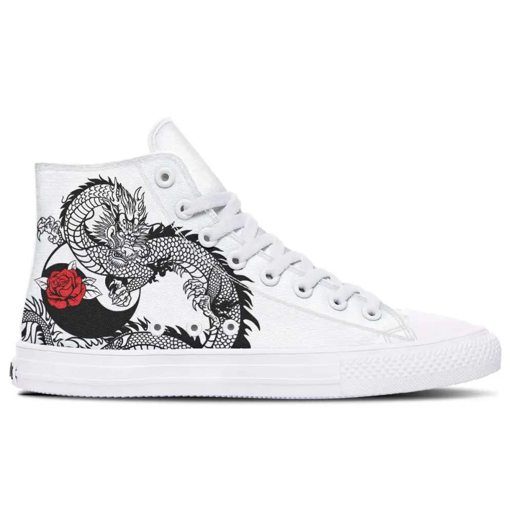 Printed Couple High-top Canvas Shoes