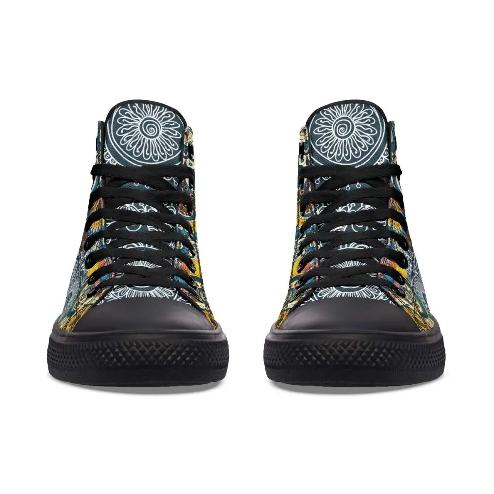 Printed Couple High-top Canvas Shoes
