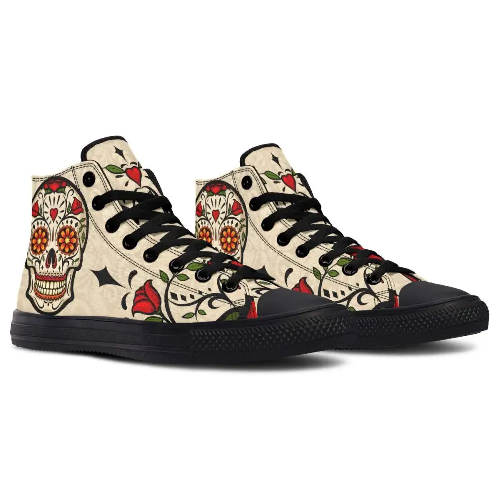 Printed Couple High Top Canvas Shoes