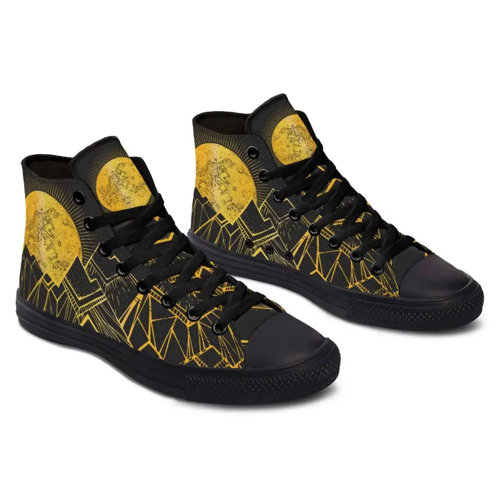 Printed Couple High-top Canvas Shoes