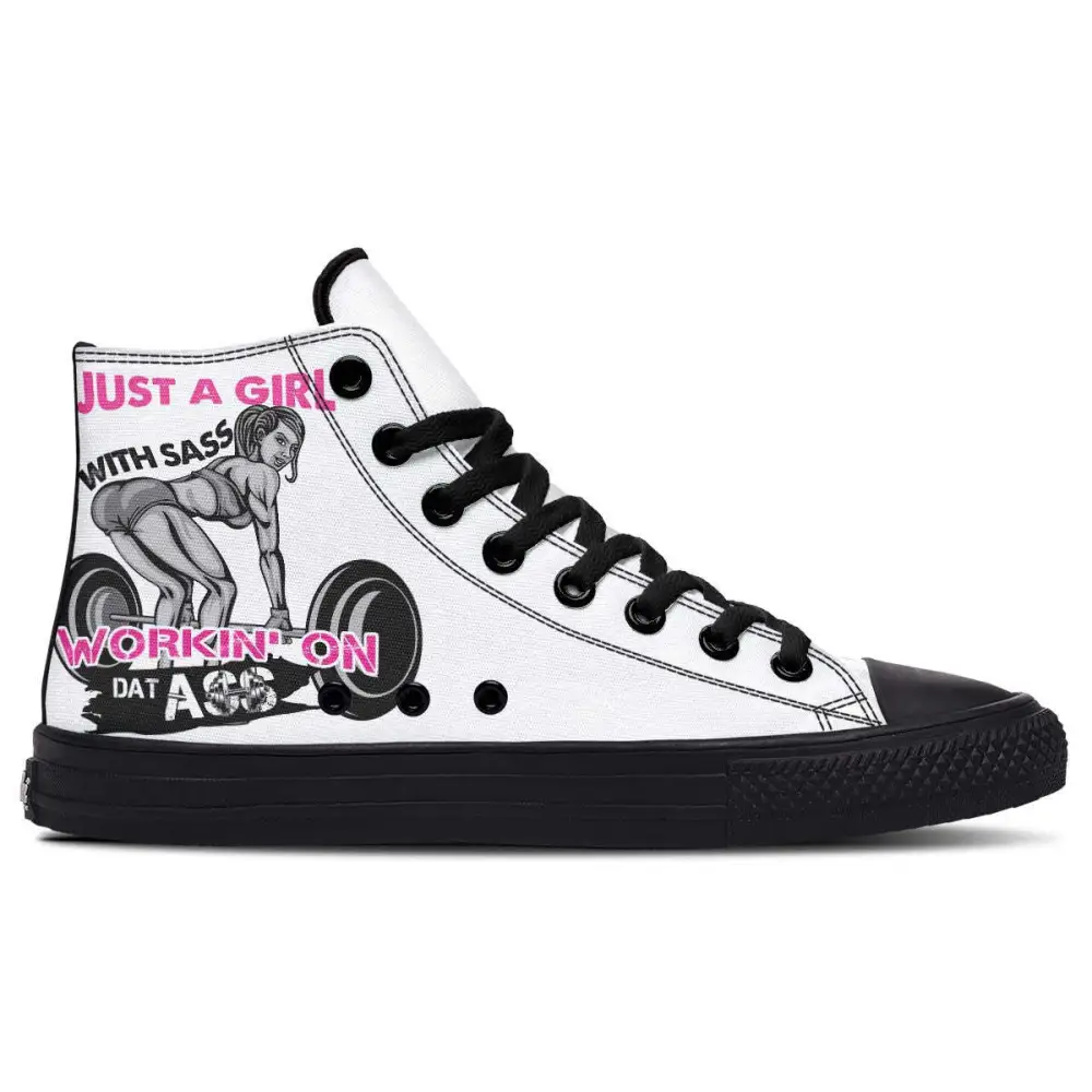 Printed Couple High Top Canvas Shoes