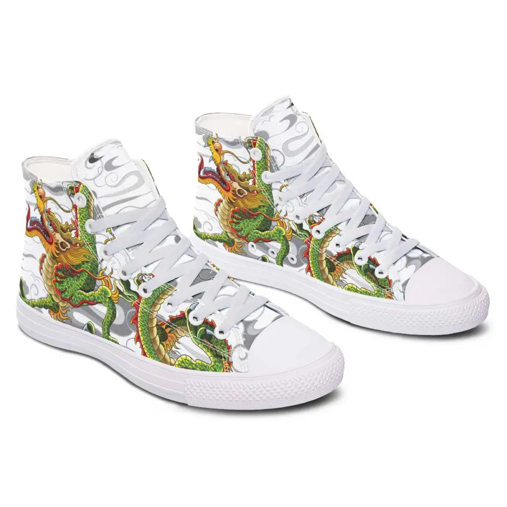 Printed Couple High Top Canvas Shoes