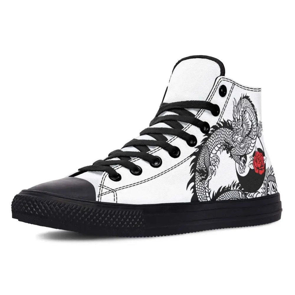 Printed Couple High-top Canvas Shoes