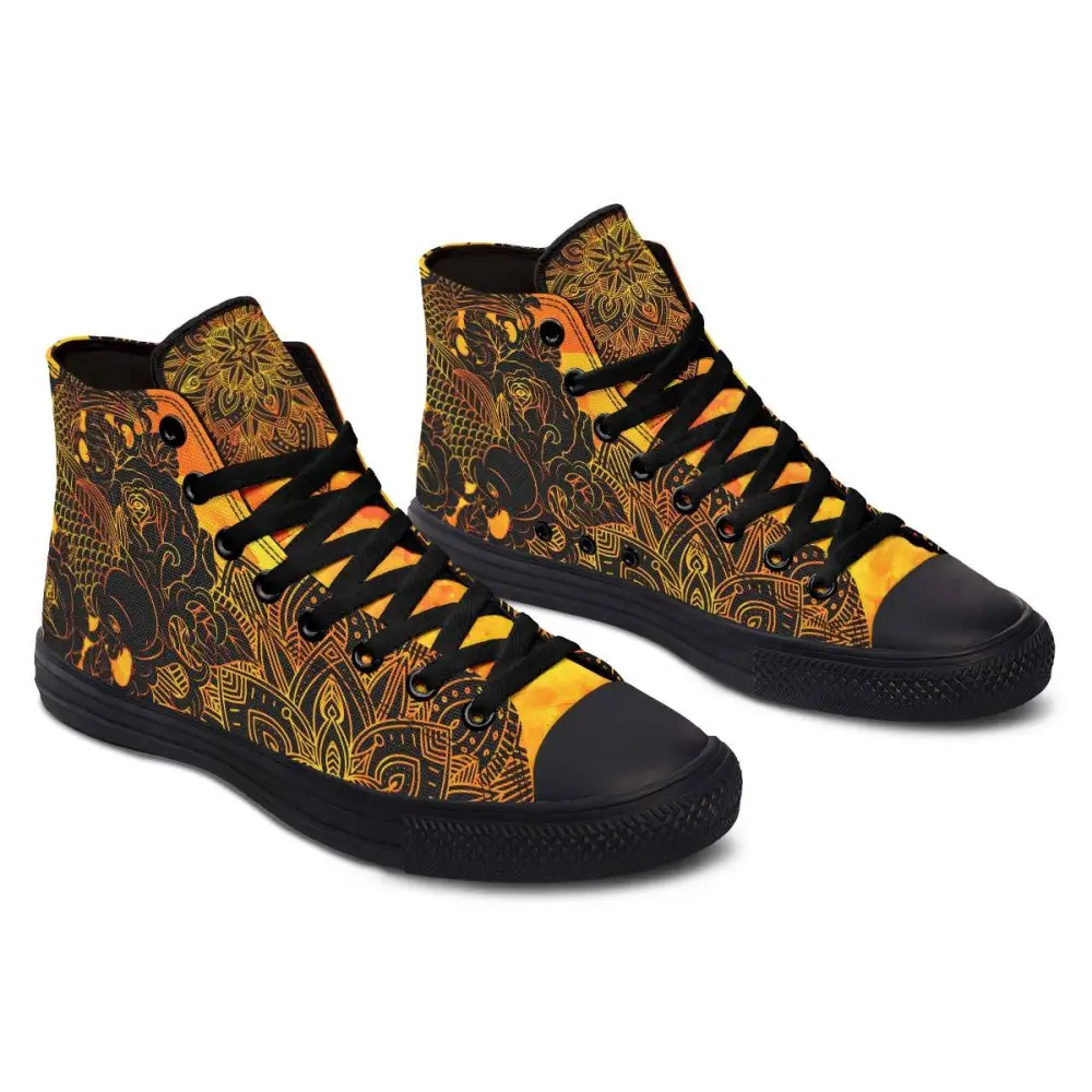 Printed Couple High-top Canvas Shoes