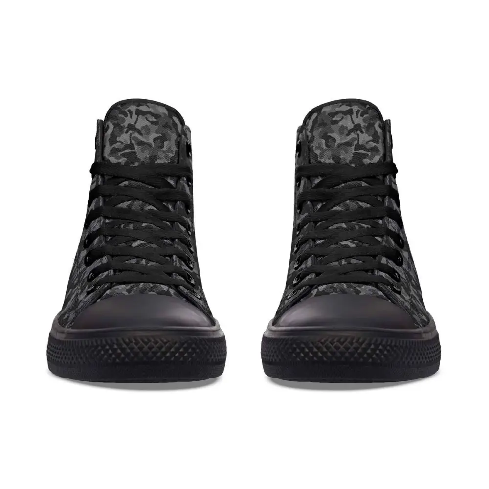Printed Couple High Top Canvas Shoes