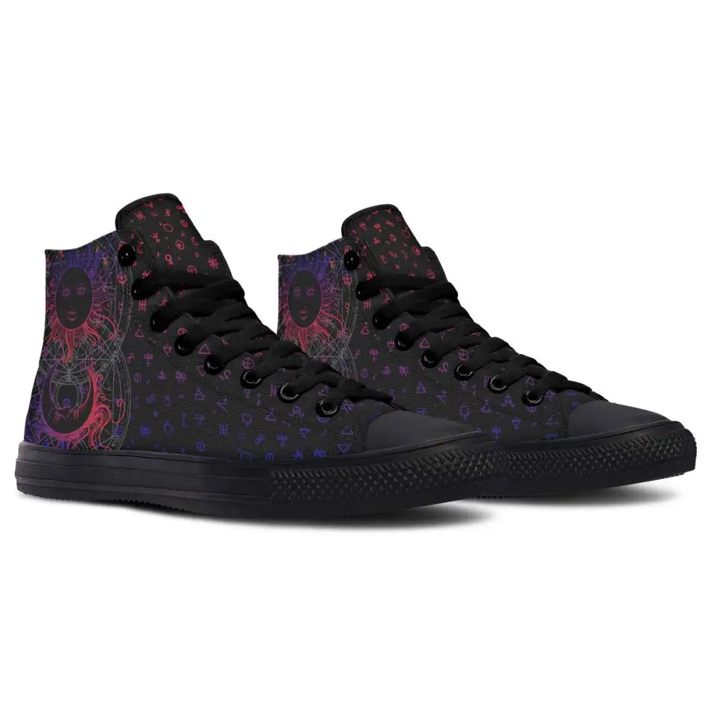 Printed Couple High Top Canvas Shoes