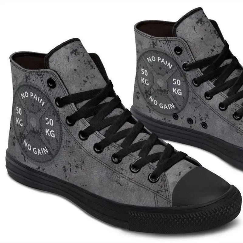 Printed Couple High-top Canvas Shoes