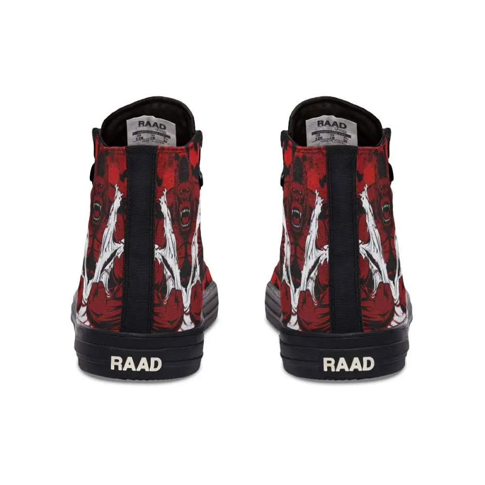 Printed Couple High Top Canvas Shoes