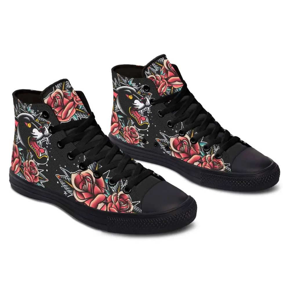 Printed Couple High-top Canvas Shoes