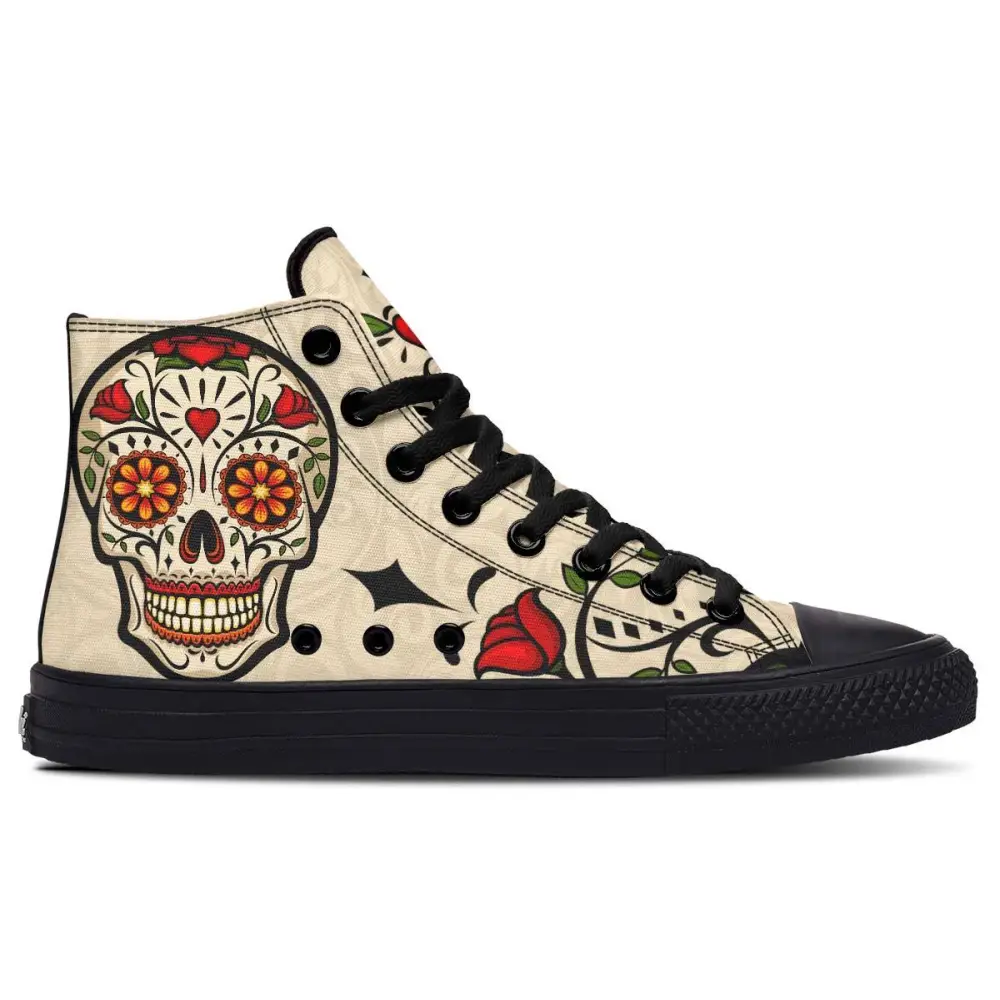 Printed Couple High Top Canvas Shoes