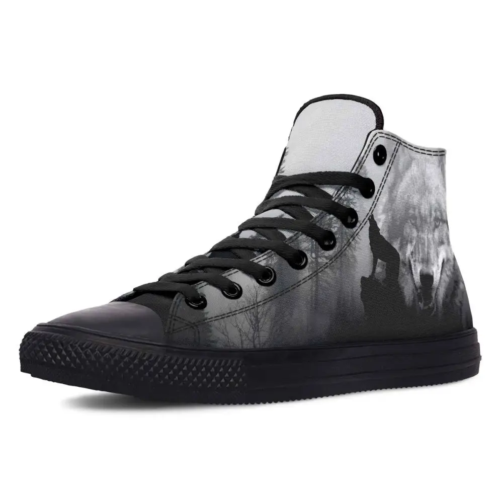 Printed Couple High-top Canvas Shoes