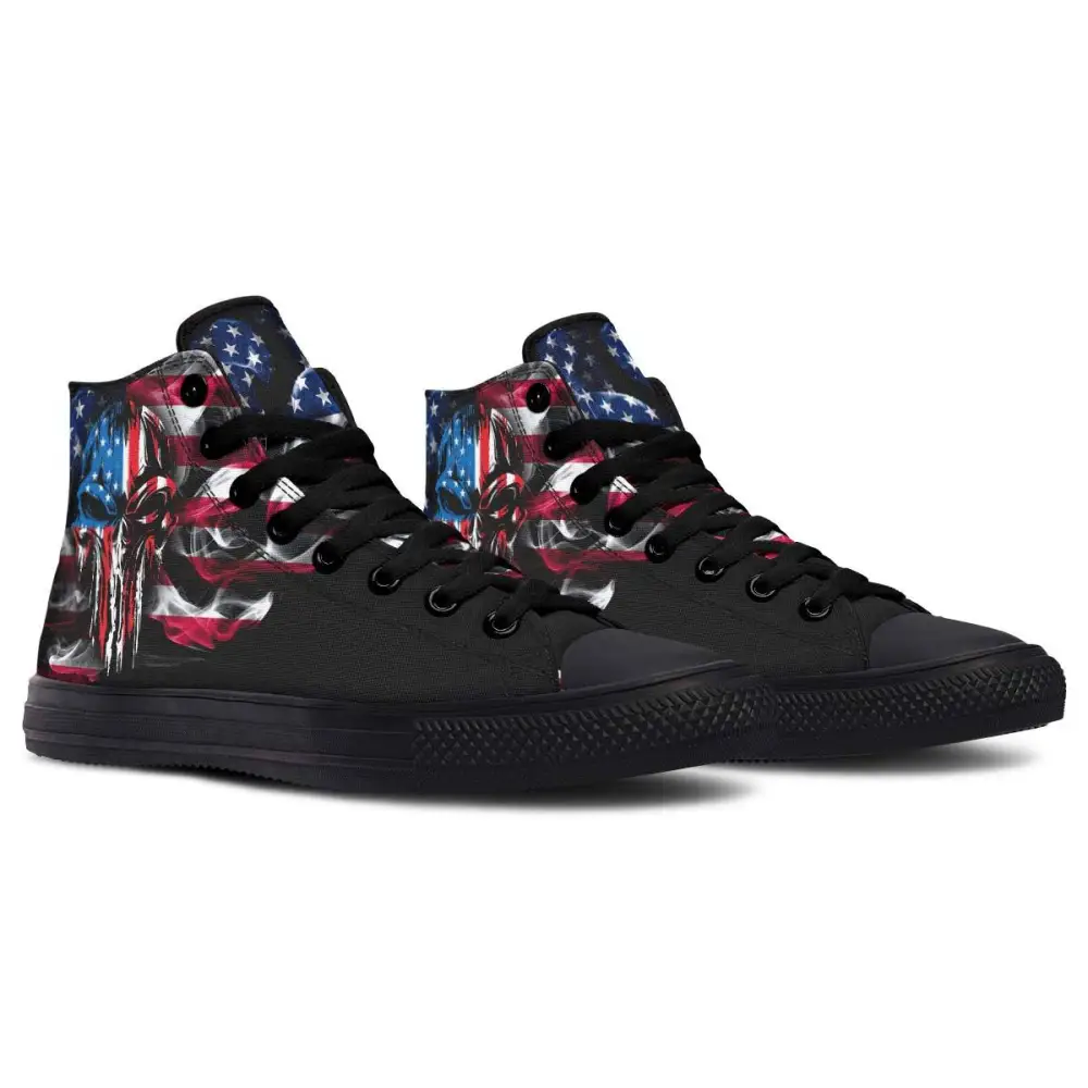 Printed Couple High Top Canvas Shoes