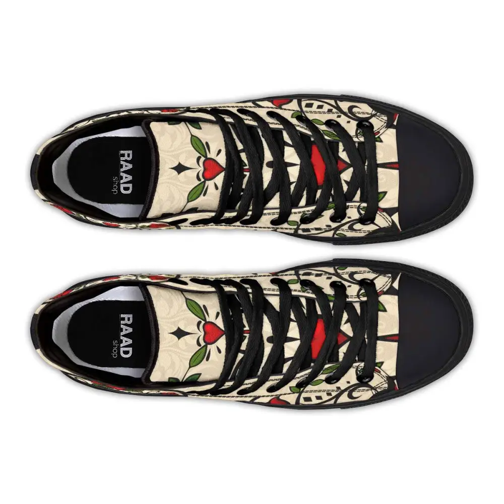 Printed Couple High Top Canvas Shoes