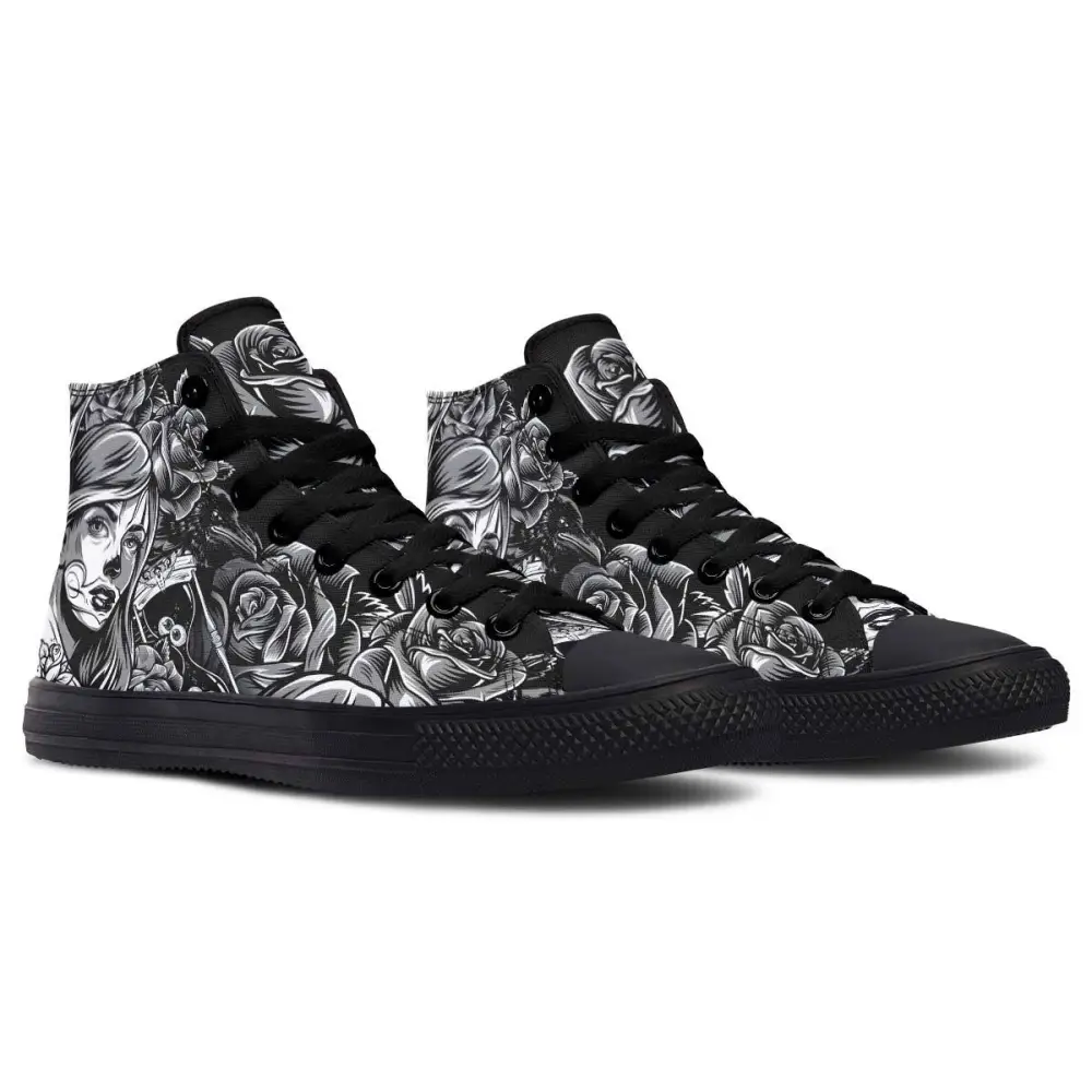 Printed Couple High-top Canvas Shoes