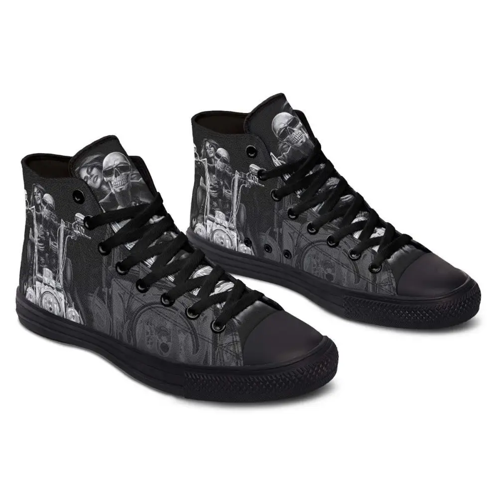 Printed Couple High-top Canvas Shoes
