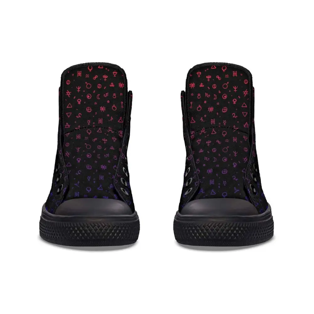 Printed Couple High Top Canvas Shoes