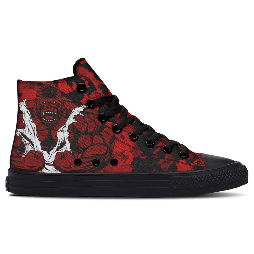 Printed Couple High Top Canvas Shoes