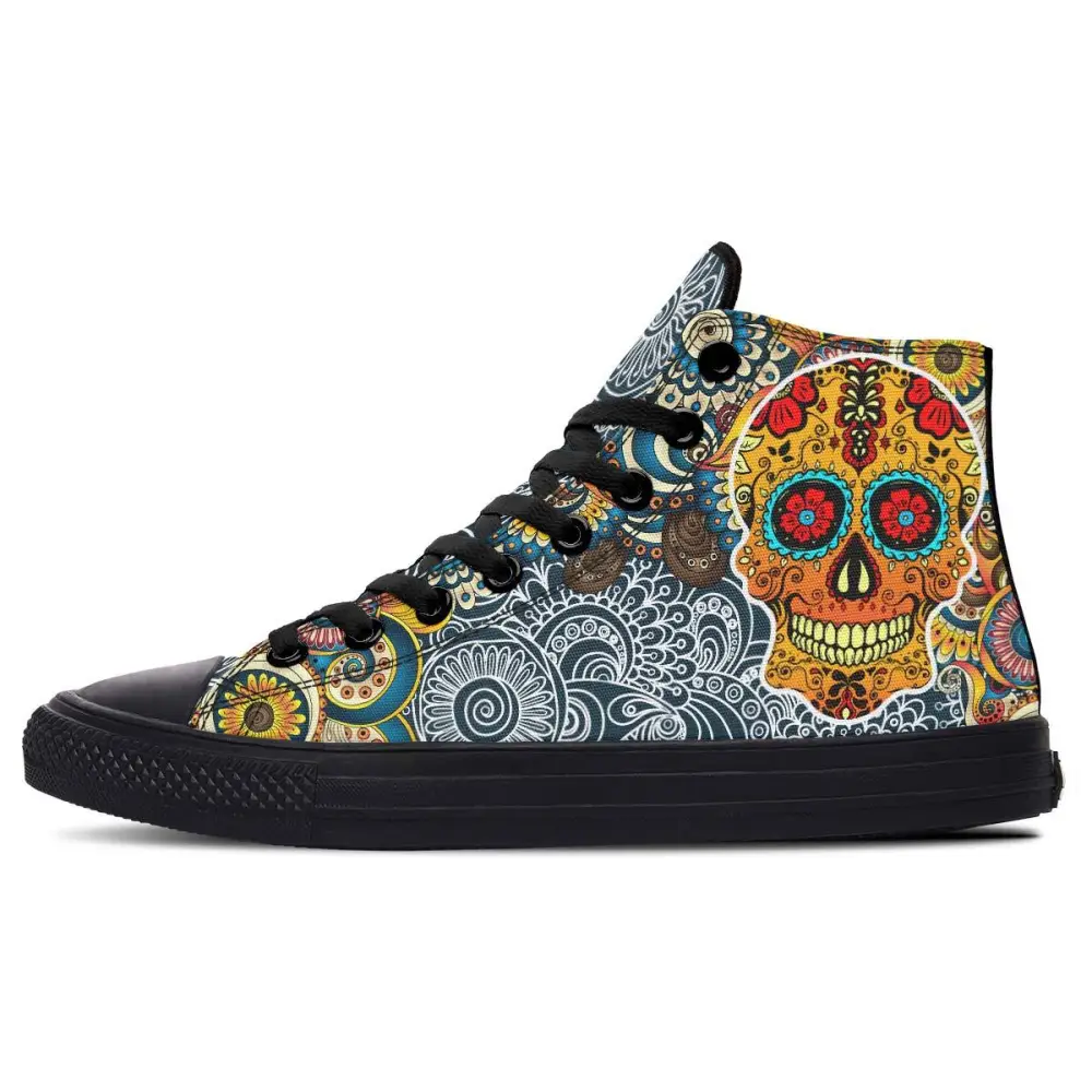 Printed Couple High-top Canvas Shoes