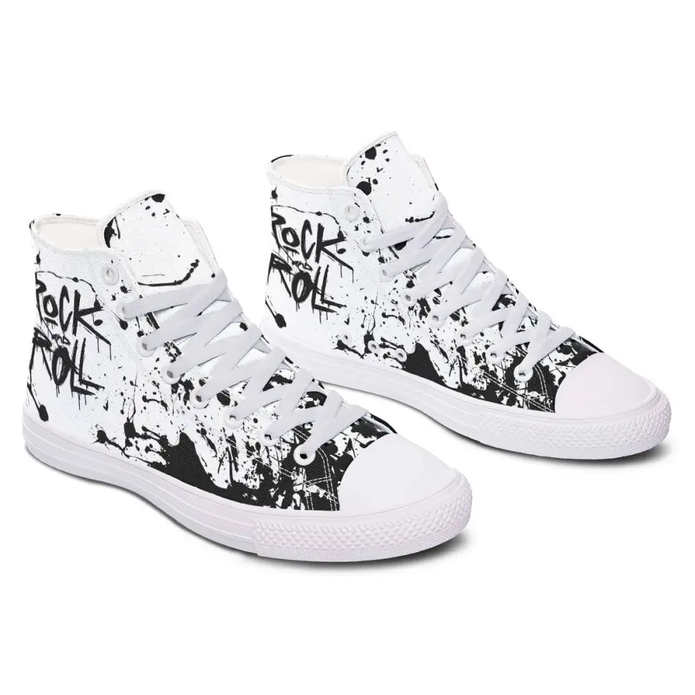Printed Couple High-top Canvas Shoes
