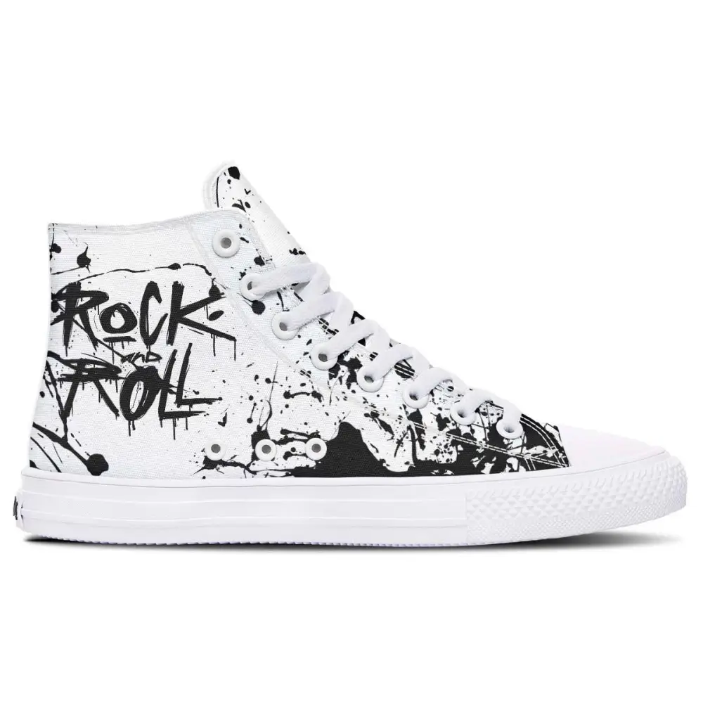 Printed Couple High-top Canvas Shoes