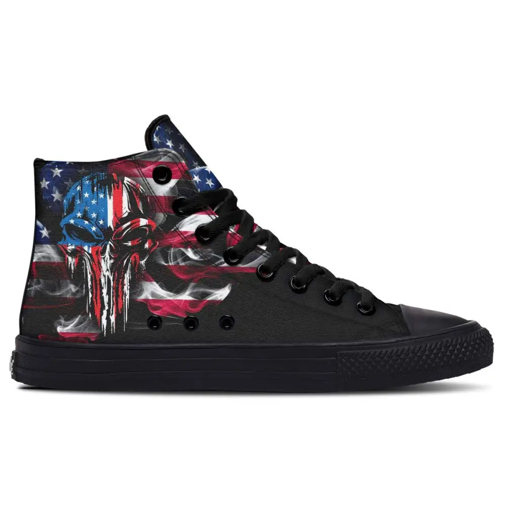 Printed Couple High Top Canvas Shoes