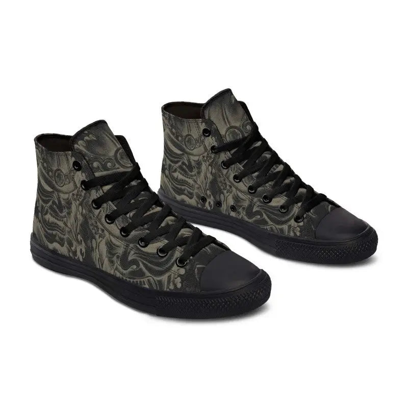 Printed Couple High Top Canvas Shoes