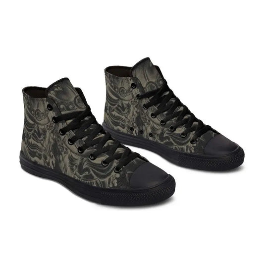 Printed Couple High Top Canvas Shoes