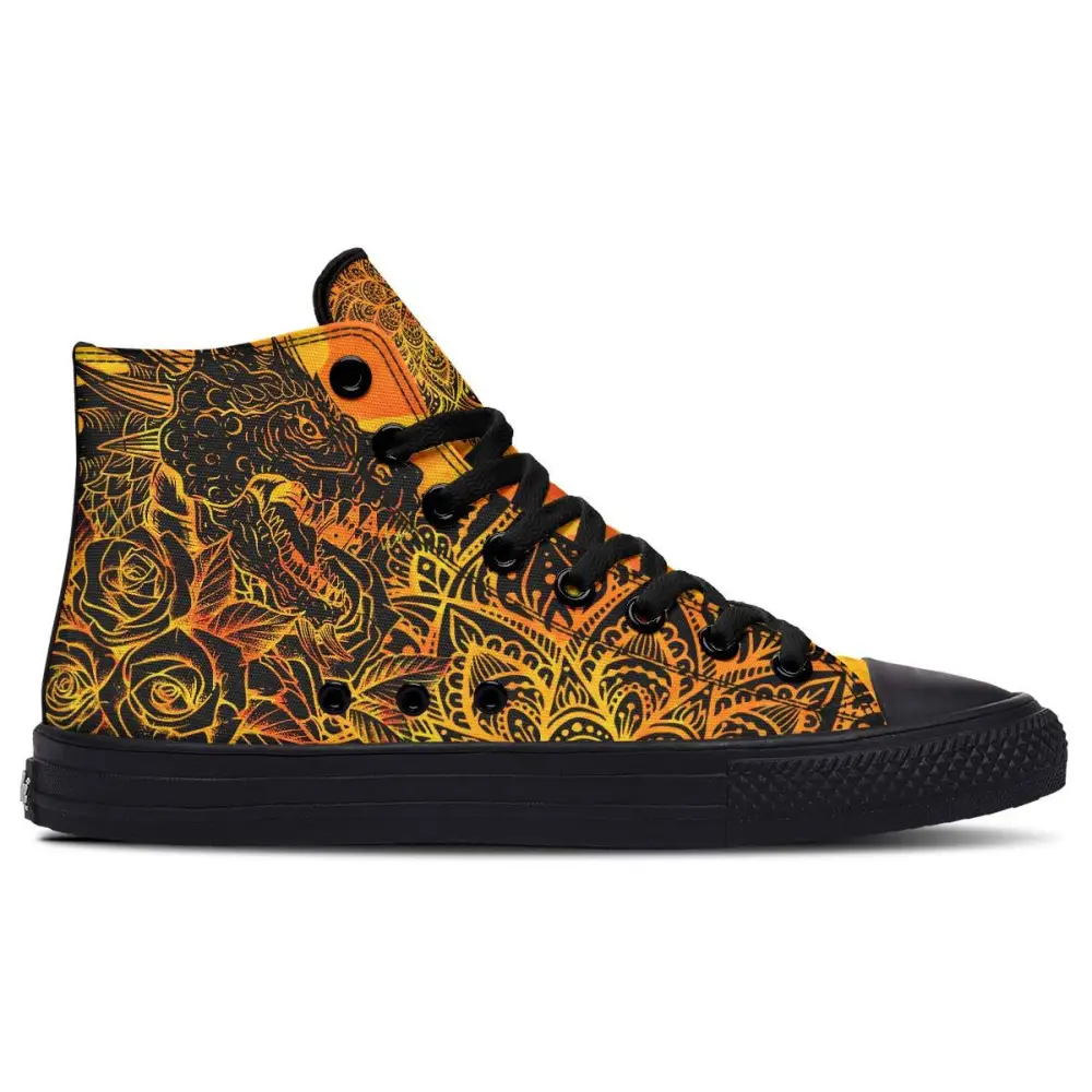 Printed Couple High Top Canvas Shoes