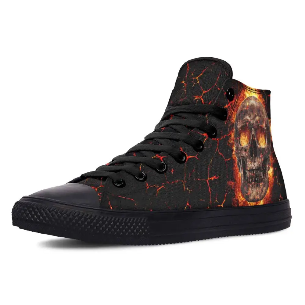 Printed Couple High-top Canvas Shoes