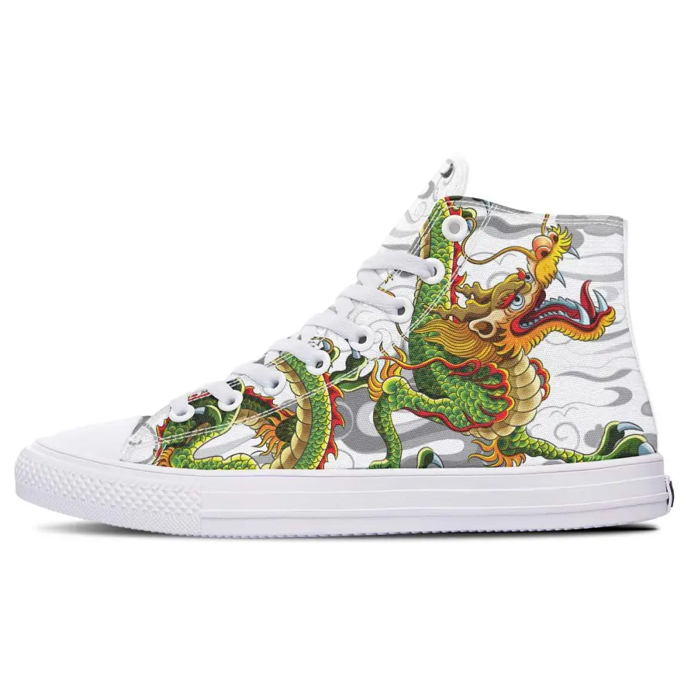 Printed Couple High Top Canvas Shoes