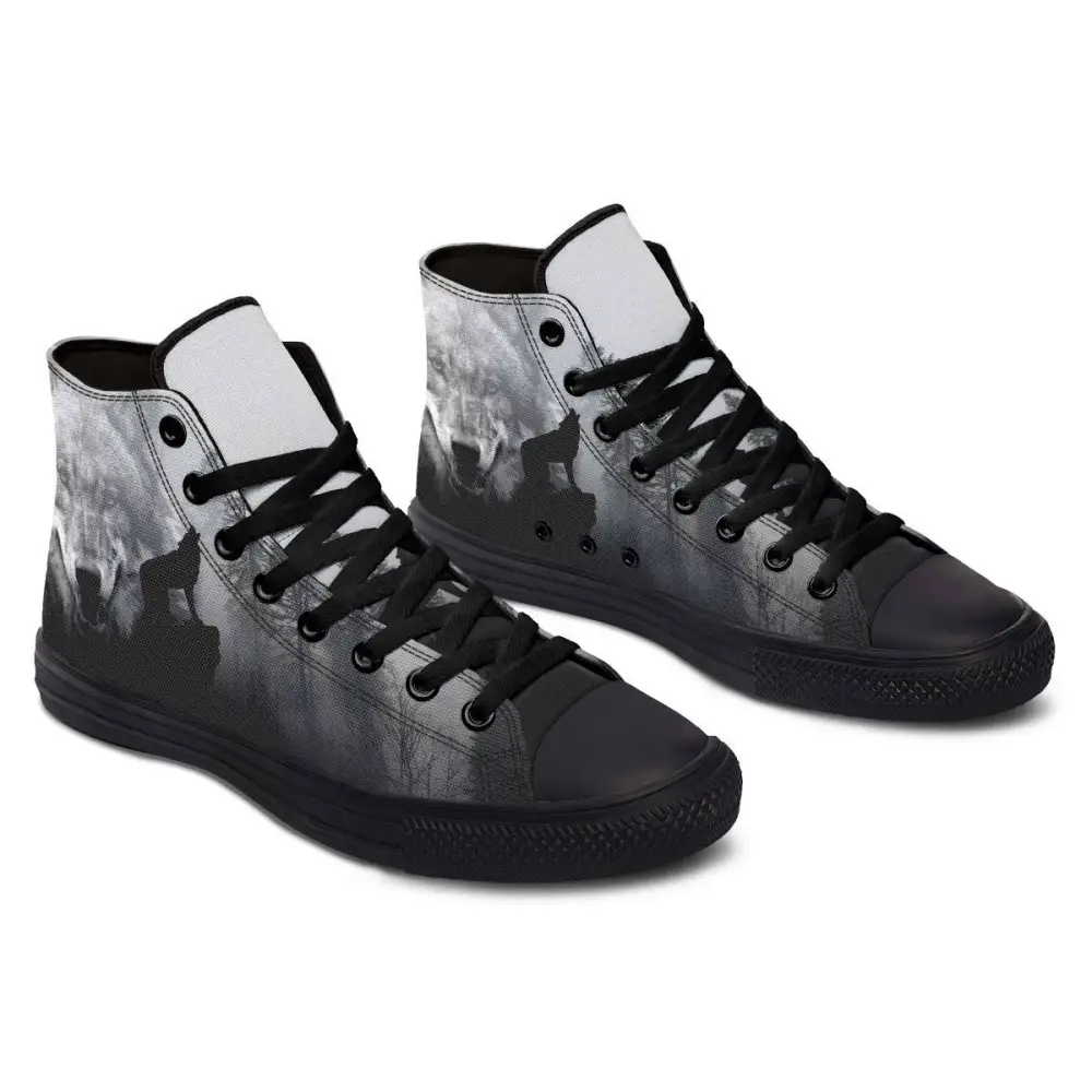 Printed Couple High-top Canvas Shoes