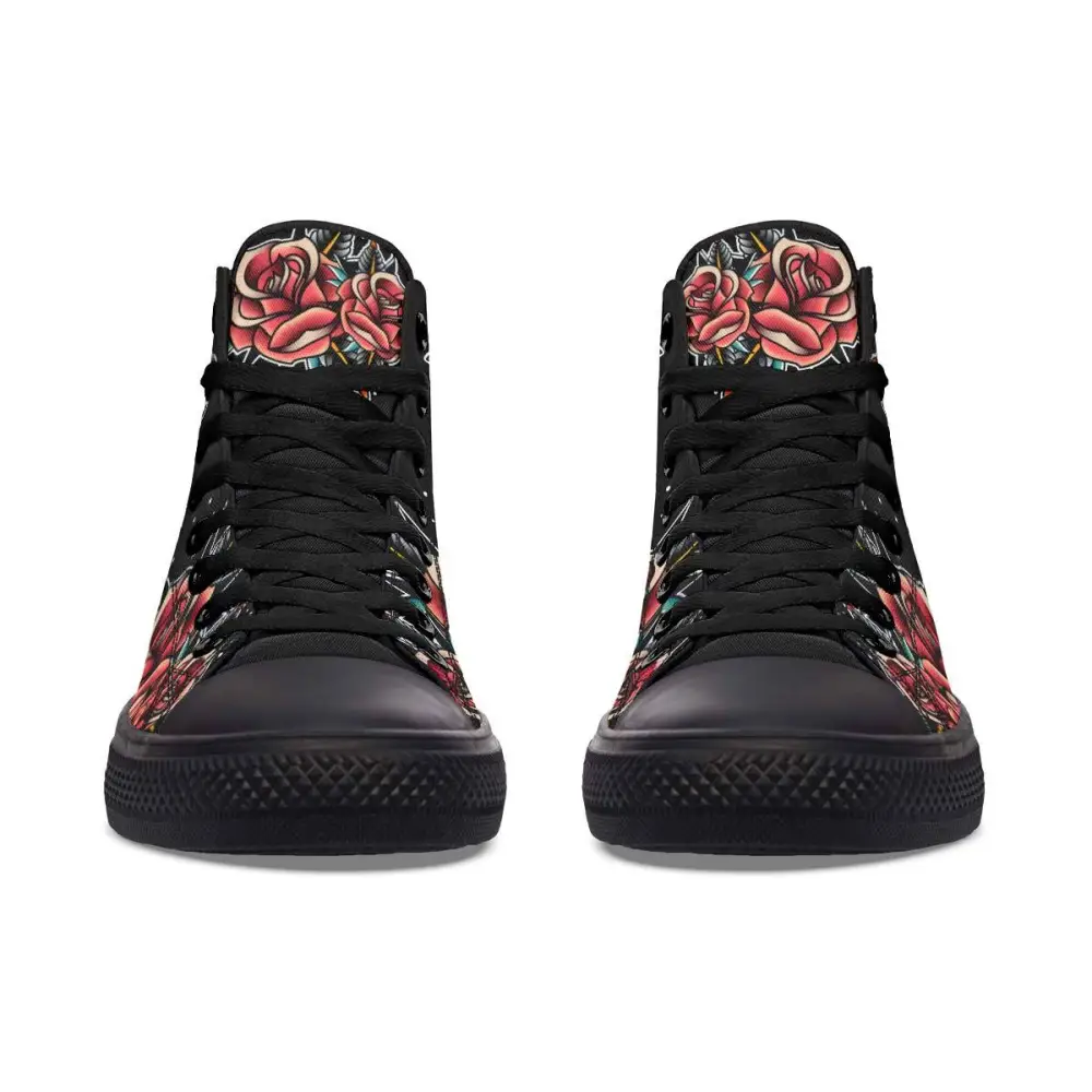 Printed Couple High-top Canvas Shoes